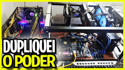 💴 DUPLIQUEI O PODER DE MINHA MINI RIG DE MINERAÇÃO RX 5600 XT - Mineração de criptomoedas