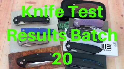 Batch 20 Knife Testing HRC and PMI results !