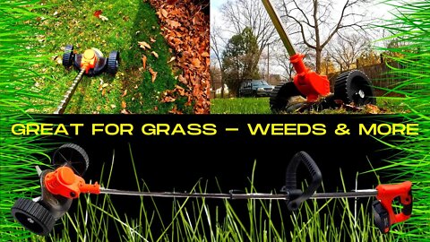 Yard Tool Unbox+Test: Cordless Weed Eater Grass Trimmer Battery Powered 21V