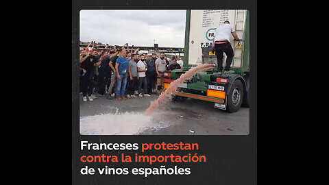 Saqueos de camiones españoles con vino en la frontera con Francia