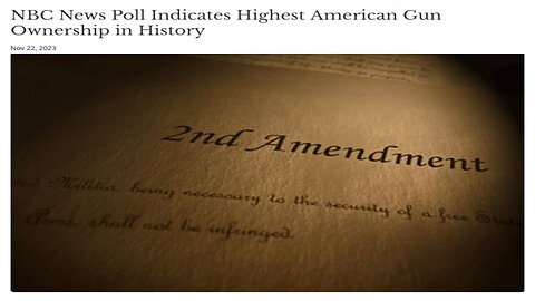 Right Now Highest Gun Ownership in American History