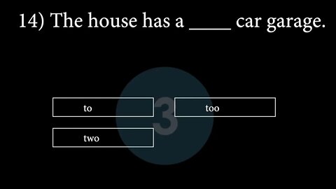 To, Too, Two Quiz