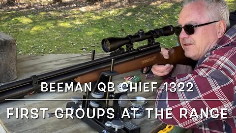 Beeman QB Chief 1322 22 caliber pcp rifle. First range trip Buck Rail suppressor and CV life scope