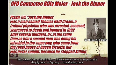 Billy Meier UFO Contact Reports - Jack the Ripper