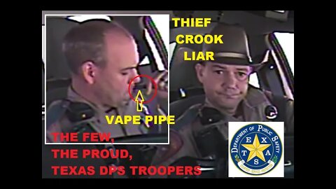 Texas State Trooper Steals Marijuana Then Smokes It In Police Car On Duty, Armed, On Cam, Probation?