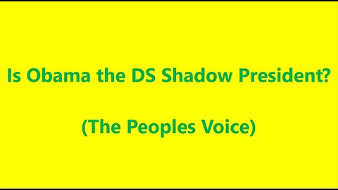 Obama Outed As Shadow President Secretly Orchestrating Hamas-Israel False Flag