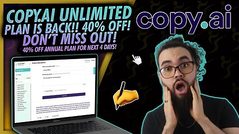 Copy.ai Unlimited Plan Is Back! Blog Wizard Creates Content In 5 Min Get While You Can Josh Pocock