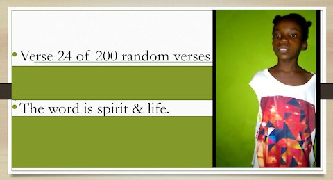 Verse 24 of 200 random verses. Receive the kingdom of God like a child.