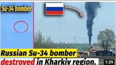 Russian Su-34 bomber destroyed in Kharkiv region.