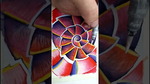 Spiral Pen Ink Timelapse Part 7 #abstract #Inkwash #Doodle #painting #art #timelapse #inkart #spiral