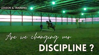 Dressage Horse Trying Show Jumping