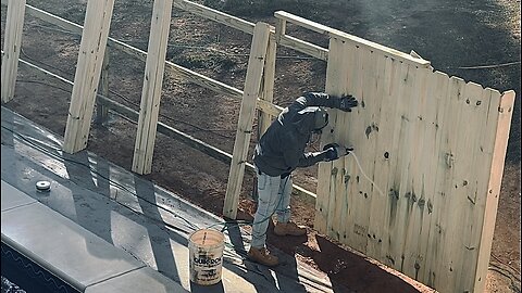 Privacy fence for the pool going up today…￼