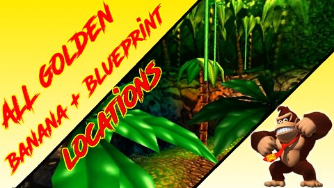 Donkey Kong 64 - Jungle Japes - Donkey Kong Golden Banana + Blueprint (Kasplat) Locations