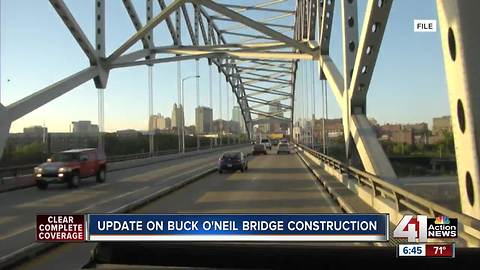 SB lanes already closed, MoDOT crews begin work in NB lanes of Buck O'Neil Bridge too