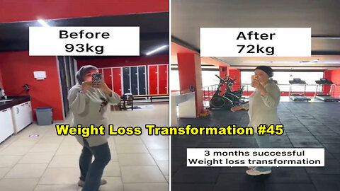 3 months successful weight loss transformation