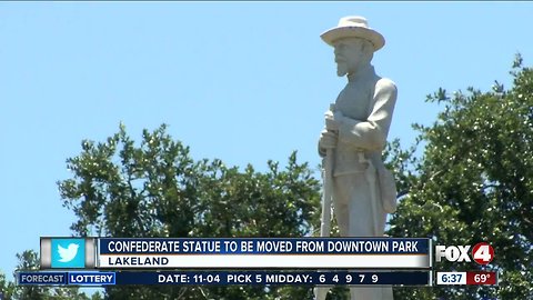 Lakeland votes money to move Confederate soldier statue