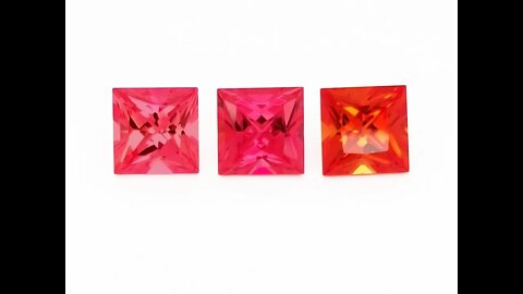 Chatham Padparadschas: Lab-Grown Padparadschas in light medium and dark in lots of shapes and sizes