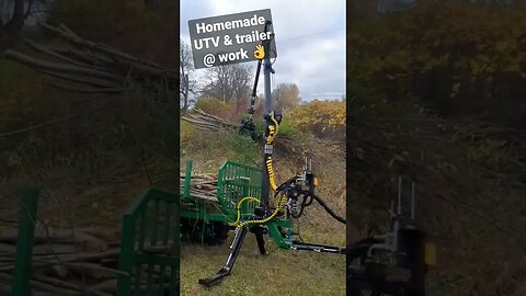 Homemade UTV & Timber Trailer Combo Hauling Bush