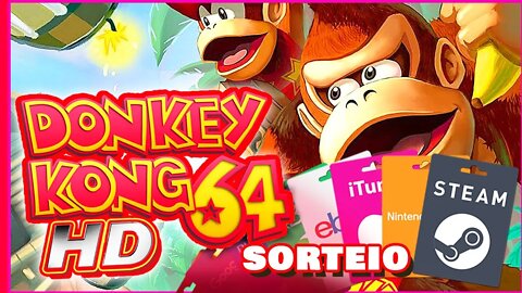 🔴1° SORTEIO🔴Jogando Donkey Kong 64 HD - Parte 2 (Fechado)