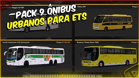 PACK 9 ÔNIBUS URBANOS GRÁTIS COM SKINS BRASILEIRAS PARA EURO TRUCK SIMULATOR 2 1.46