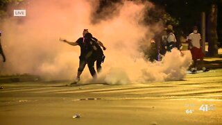 Police deploy gas on the County Club Plaza