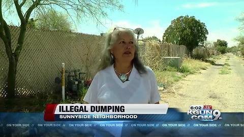 Sunnyside Neighborhood President works to educate public to eliminate illegal dumping on street and in alleys