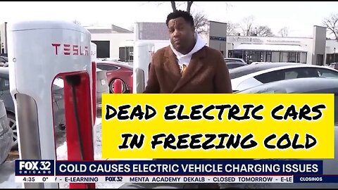 DEAD ELECTRIC CARS IN FREEZING COLD. Unable to Charge!