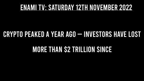 Crypto peaked a year ago — investors have lost more than $2 trillion since according to CNBC.