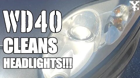 IT WORKS! WD40 CLEANS HEADLIGHTS!!!