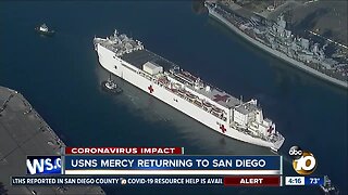 USNS Mercy returning to San Diego