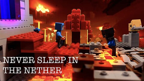 Never Sleep In The Nether | Lego Minecraft Animations