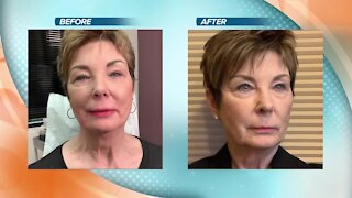 Watch and learn how Sally Hayes shows applies permanent makeup to lips