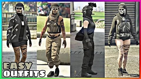 Top 4 Easy To Make Female Tryhard Outfits Using Clothing Glitches #7 (GTA Online)