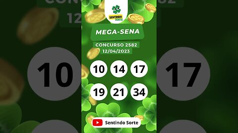 🍀 Resultado MEGA-SENA 2582 | 12/04/23 | Sentindo Sorte #shorts