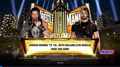 WWE 2K24 Roman reigns vs Seth Rollins (the shield)