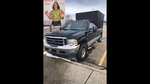 Live in my truck. Ford 2002, F250, Super Duty, Off Road, V10 4 wheel Drive