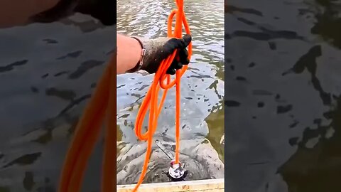 Magnet Fishing Crazy 30 FT Deep Hole! #magnetfishing #shorts