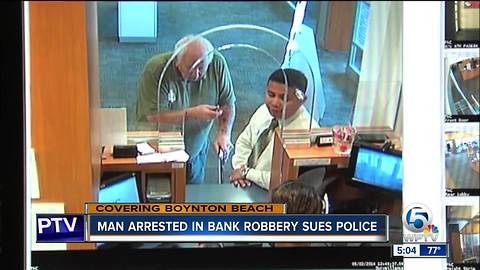 Man arrested in bank robbery sues Boynton Beach police