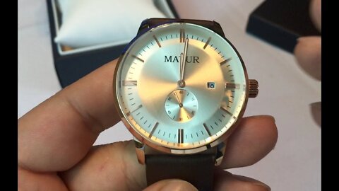 Mayur Watches Rose Gold wristwatch from the Regal collection