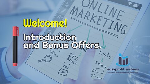 Easy Profit Systems | Welcome | Introduction Offer