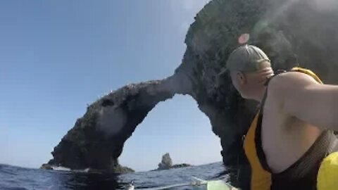 Kayak & Outrigger paddle to Anacapa Island (long version)