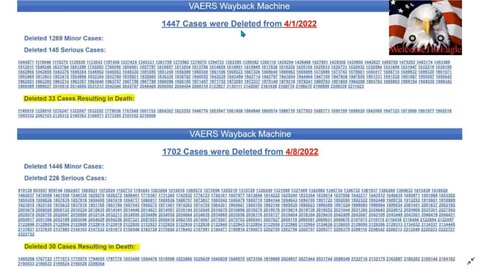 Vaccine Adverse Events Are Being Deleted In Staggering Numbers For The 2nd Week In A Row On VAERS.