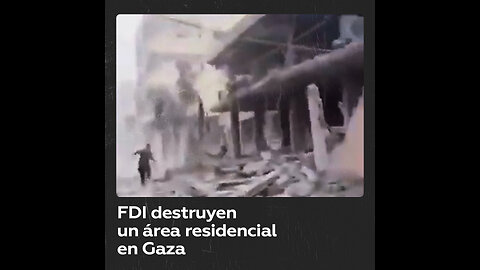 Un ataque aéreo de las FDI destruye un área residencial en la ciudad de Gaza