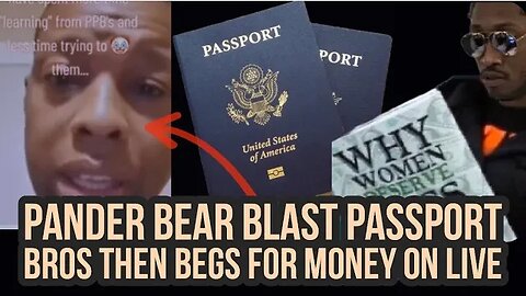 Pander bear Blasts Passport bros than begs on Tiktok