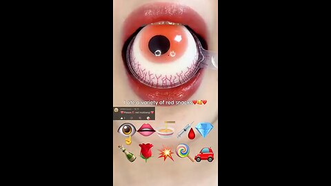 ASMR Red eye jelly eating sounds #asmreating #asmr #eating #satisfying video