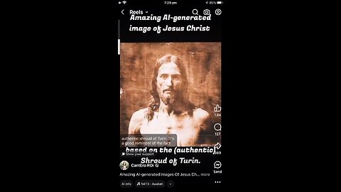 Ai generated picture of Jesus Christ from Shroud of Turin