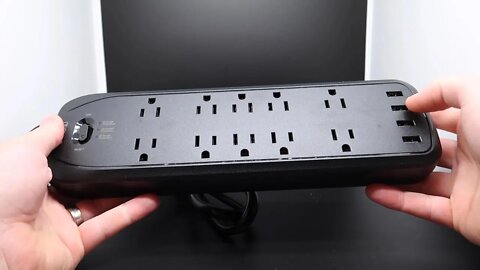 TROND Surge Protector Power Strip with USB, (2X 4000 Joules) 10 Outlets & 4 USB Ports, 6ft Long