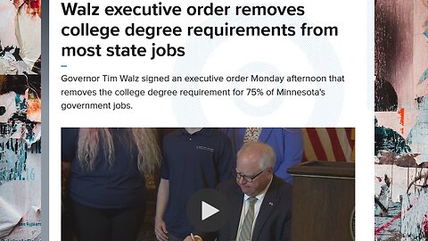 Minnesota Governor Walz executive order removes college degree requirements from most state jobs