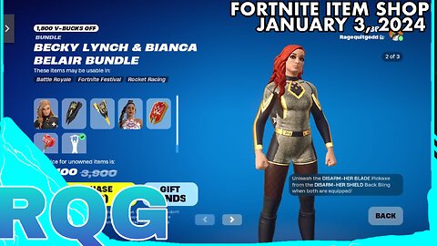 ALL WWE STUFF IS BACK! FORTNITE ITEM SHOP (January 3, 2024)