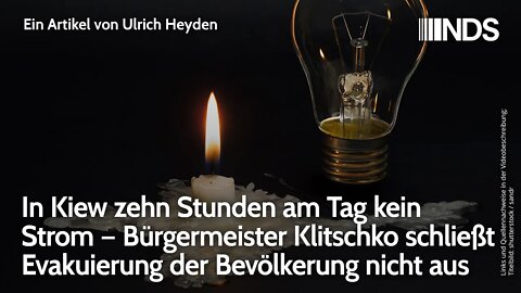 In Kiew zehn Std. am Tag kein Strom – Bürgermeister schließt Evakuierung der Bevölkerung nicht aus